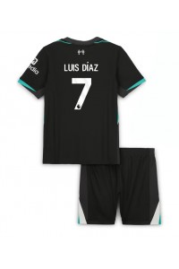 Liverpool Luis Diaz #7 Babytruitje Uit tenue Kind 2024-25 Korte Mouw (+ Korte broeken)